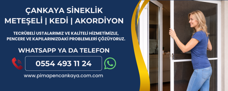 çankaya sineklik menteşeli akordiyon kedi sinekliği